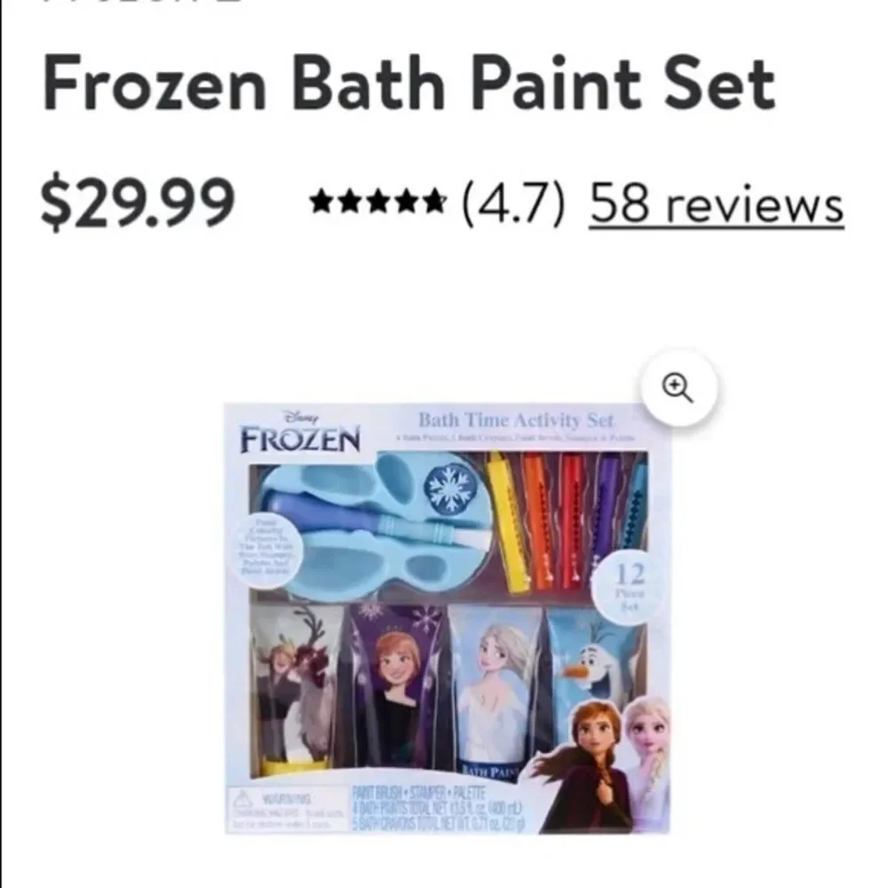 NEW Disney Frozen Bath Time Activity 12 Pieces Set Great kid gift
